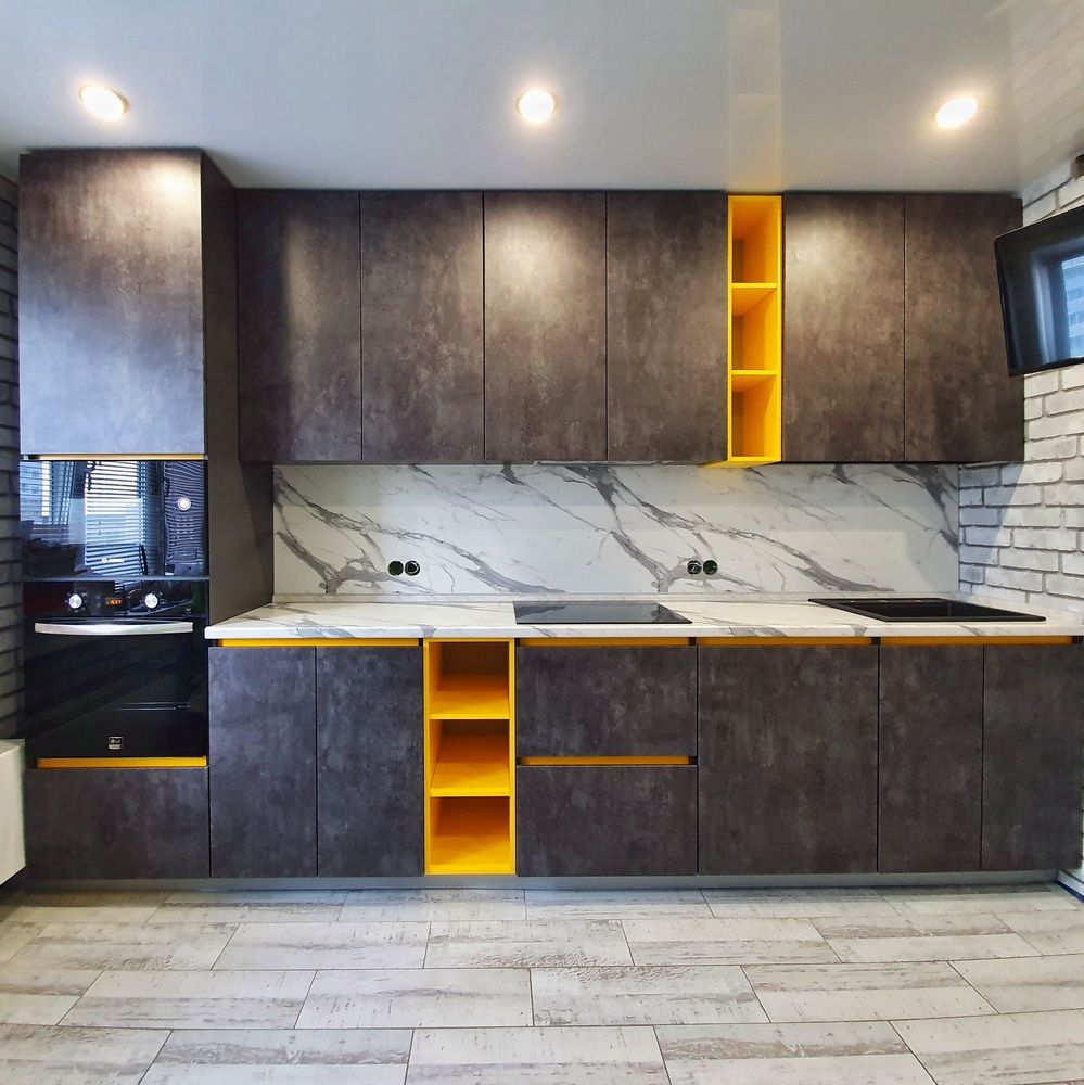 Встроенная кухня-Кухня МДФ в ПВХ «Модель 536»-фото3