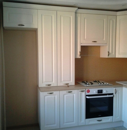 Белый кухонный гарнитур-Кухня МДФ в ПВХ «Модель 312»-фото3